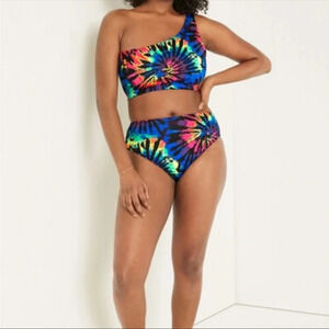 Victoria Secret Pink Rainbow tie dye Bikini NEW